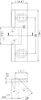 Technical drawing with dimensions and details of a metal part. Produktbild-Vorschau