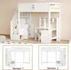 Sweiko Lit mezzanine en bois massif 90 x 200 cm, Porte de Voir les images du produit 5