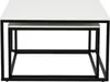 Table basse 2pcs carrée blanche en bois, table de salon, Voir les images du produit 5