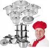 Masterpan set di pentole in acciaio inox 12 pezzi per Anteprima dell’immagine prodotto 1