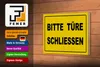 Holzschild Hinweis 18x12cm Bitte Türe schließen Produktbild-Vorschau 4