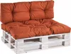 A close-up studio shot of a sofa cushion set on a white wooden pallet. Náhľad obrázku produktu