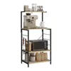 A kitchen shelf unit with various kitchen appliances and items. Produktbild-Vorschau
