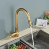 Kuchynská Batéria, Antická Mosadz, Vyťahovacia Jednopáková, Náhľad obrázku produktu 5