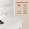 WOLTU Schminktisch mit LED-Beleuchtung, Steckdosen, Produktbild-Vorschau 6