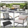 HOMAVO Gartenlounge-Set,4-Sitzer Rattansofa,dicke Produktbild-Vorschau 5