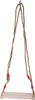 A wooden swing with rope and red beads, isolated on a white background. Náhľad obrázku produktu