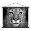 MuchoWow® Textilposter Panther - Wildlife - Schwarz - Weiß Produktbild-Vorschau 1