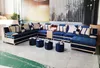 Sofa U-Form Braun Polsterstoff Zum Relaxen im Wohnzimmer Produktbild-Vorschau 8