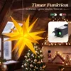 Weihnachtsstern 45cm Beleuchtet Gelb 3D Leuchtstern für Produktbild-Vorschau 4