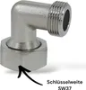 Winkel 90° Messing vernickelt 3/4" AG x 1" IG Produktbild-Vorschau 4