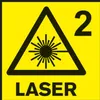 A safety warning sign for a laser product. Voir les images du produit