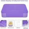 IJIAMY detský obedový box s priehradkami 1300ml Náhľad obrázku produktu 2