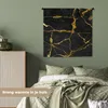 MuchoWow® Wandteppich Wandbehang Marmor - Gold - Schwarz - Produktbild-Vorschau 4
