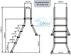 OKU Hochbeckenleiter V2A Leiter Poolleiter Edelstahl 4/1 Produktbild-Vorschau 2