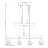 LED Hängeleuchte, Glas rauch, höhenverstellbar, L 60 cm Produktbild-Vorschau 15