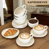 HOMELUX Tassen Set 6er mit Untertassen 120 ml Kaffeetassen Produktbild-Vorschau 6