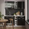 Singleküche Vicco R-Line Schwarz Hochglanz/Weiß 160 cm ohne Produktbild-Vorschau 5