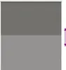 vidaXL Verdunkelungsrollo Grau 135x150cm Stoffbreite Produktbild-Vorschau 5