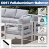 MEXO Loungesofa Gartenmöbel Set 2-Sitzer Gartensofa aus Produktbild-Vorschau 4