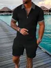 ASKSA Herren Sommer Trainingsanzug Polo Hemd Set Kurzarm Produktbild-Vorschau 2