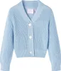 Kinder-Strickjacke Blau Gr. 104 V-Ausschnitt Lange Ärmel Produktbild-Vorschau 1