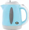 A light blue toy electric kettle with white and gray accents, shown against a white background. Produktbild-Vorschau