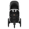 Front view of a black and gray jogging stroller on a white background. Produktbild-Vorschau