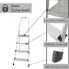 Trittleiter mit 4 Stufen, Treppenleiter aus Aluminium, Produktbild-Vorschau 4
