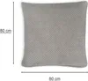 Kissenbezug 80x80 cm taupe Kissenhülle 3D Waben Kissen Produktbild-Vorschau 3