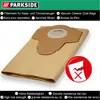 5er-Pack Staubsaugerbeutel 20 L für Parkside PNTS Nass Produktbild-Vorschau 6