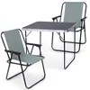 A folding table and two folding chairs are shown against a white background. Produktbild-Vorschau