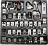 A black tray filled with various sewing machine presser feet. Produktbild-Vorschau
