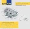 A diagram of a metal hinge with dimensions and accompanying text. Voir les images du produit