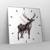 Wanduhr - Quadrat - Glasuhr - Liebes Tier Wild Wald - Produktbild-Vorschau 4
