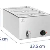 Royal Catering Bain Marie - 600 W - 3 GN 1/3 - Ablasshahn Náhled obrázku produktu 6