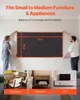 Two men are holding up a large moving blanket on a wall, with smaller images of furniture and electronics below. Anteprima dell’immagine prodotto