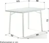 Tisch 220/G 115 x 70 cm grau Gestell aus Stahl in Produktbild-Vorschau 4