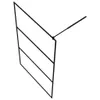 A black metal shower screen frame with three horizontal bars, shown from a diagonal angle against a white background. Produktbild-Vorschau
