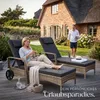 tectake Rattan Sonnenliege mit Rollen - Hochwertiges Produktbild-Vorschau 9