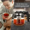 T24 Teekanne Glas mit Siebeinsatz Edelstahl – Produktbild-Vorschau 5
