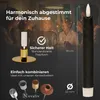 Stabkerzen LED mit Timer SCHWARZ 2er indoor mit Timer Produktbild-Vorschau 5