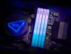 Close-up view of computer RAM modules and a CPU cooler with RGB lighting. Produktbild-Vorschau