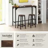 Table de bar industrielle Kerry 120x40x100,5cm - Bois foncé Voir les images du produit 2