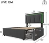 okwish Einzelpolsterbett 90x200 cm mit LED-Beleuchtung und Produktbild-Vorschau 5