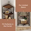 A corner shelf unit displayed in two configurations. Podgląd zdjęcia produktu