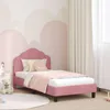 vidaXL Kinderbedframe met hoofdeinde, roze, 80 x 160 cm, Productafbeelding-voorbeeld 2