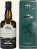 A bottle of Wolfburn Morven Highland Single Malt Scotch Whisky and its packaging are displayed side-by-side against a white background. Produktbild-Vorschau
