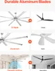 Collage of images comparing different ceiling fan features. Produktbild-Vorschau