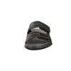 A black sandal is shown from the front against a white background. Anteprima dell’immagine prodotto